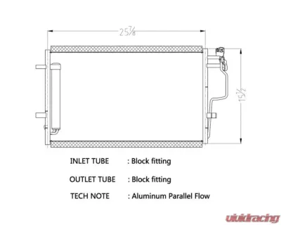 CSF A/C Condenser for Mazda 3 Hatchback 2010-2011, Parallel Flow, 25 5/6" x 15 1/2" - 10777