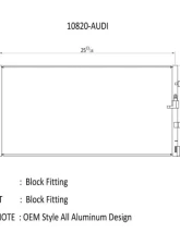 CSF Radiators A/C Condenser for Audi A4 Allroad 2013-2016, Aluminum, OE Replacement                                     - 10820 - Image 2