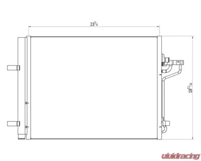 CSF A/C Condenser for Ford Focus 2013-2018, Parallel Flow, 18 5/7" Width - 10844
