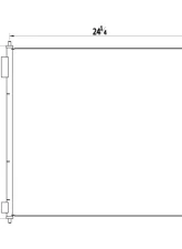 CSF A/C Condenser for Land Rover Range Rover & Sport 2013-2019, 23" Width, Parallel Flow                                     - 10852 - Image 2