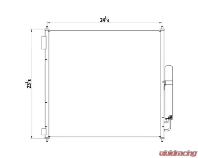CSF A/C Condenser for Land Rover Range Rover & Sport 2013-2019, 23" Width, Parallel Flow - 10852
