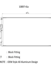 CSF A/C Condenser for Kia Sportage 2017-2019, Parallel Flow Design, 15 1/3" Width                                     - 10897 - Image 2