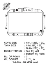 CSF Radiators OEM Plastic Radiator for Nissan 240Z 1970-1973, 260Z 1974-1975, Copper-Brass                                     - 110 - Image 2