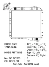 CSF Radiators OEM Plastic Radiator for Toyota Land Cruiser 1970-1980, 3 Rows, Copper-Brass                                     - 180 - Image 2