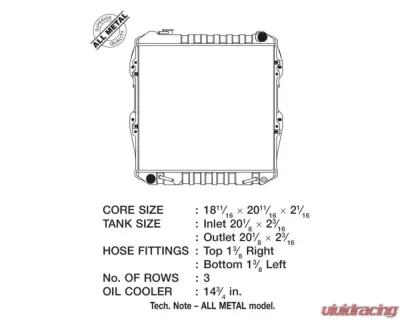 CSF Radiators OEM Plastic Radiator for Toyota 4Runner & Pick Up 1988-1995, 3 Rows, Copper - 2056