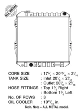 CSF Radiators Engine Coolant Radiator for Toyota 4Runner & Pick Up 1988-1995, 3 Rows, Copper-Brass                                     - 2057 - Image 2