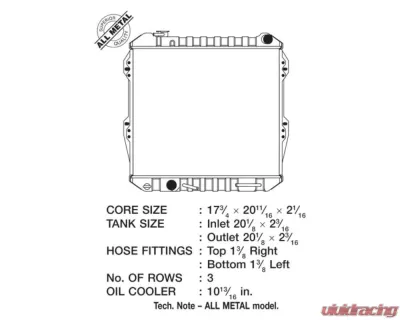 CSF Radiators Engine Coolant Radiator for Toyota 4Runner & Pick Up 1988-1995, 3 Rows, Copper-Brass - 2057