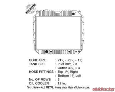 CSF Radiators OEM Plastic Radiator for Ford E-Series 1992-1996, 2277 Model - 2277