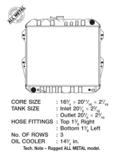 CSF Radiators Engine Coolant Radiator for Toyota 4Runner 1985-1988, Pick Up 1988-1995, 3 Rows                                     - 2306 - Image 2