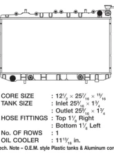 CSF Radiators Engine Coolant Radiator for Nissan 200SX 1995-1998, Sentra 1991-2000, Plastic-Aluminum Construction                                     - 2458 - Image 2