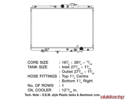 CSF Radiators OEM Plastic Radiator for Honda Odyssey 1995-1998, Isuzu Oasis 1996-1999 - 2603
