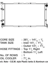 CSF Radiators OEM Plastic Radiator for Subaru Legacy 1995-1999, 1-Row Aluminum Core                                     - 2619 - Image 2
