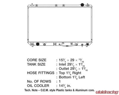 CSF Radiators Engine Coolant Radiator for Lexus bES 1997-2001, Toyota Camry/Solara 1997-2003 - 2622