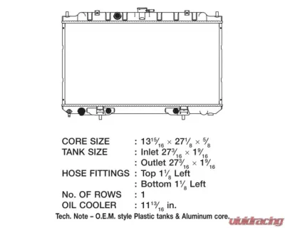 CSF Radiators Engine Coolant Radiator for Nissan Sentra 2000-2006, Plastic-Aluminum Construction - 2730