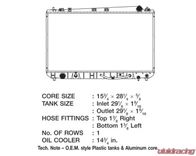 CSF Radiators Engine Coolant Radiator for Toyota Avalon 2000-2004, Plastic-Aluminum, Downflow - 2731