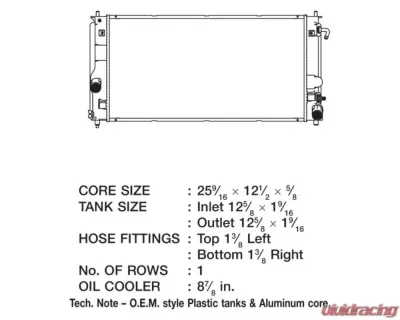 CSF Radiators Engine Coolant Radiator for Toyota Celica 2000-2005, Plastic-Aluminum Construction - 2732