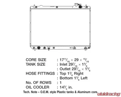 CSF Radiators Engine Coolant Radiator for Lexus RX 2002-2003, Plastic-Aluminum, Downflow - 2804