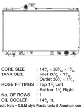 CSF Radiators Engine Coolant Radiator for Lexus IS 2001-2005, Plastic-Aluminum, Downflow                                     - 2805 - Image 2