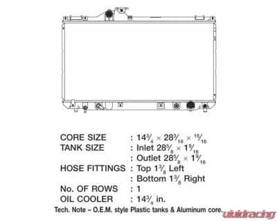 CSF Radiators Engine Coolant Radiator for Lexus IS 2001-2005, Plastic-Aluminum, Downflow - 2805