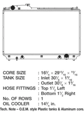 CSF Radiators Engine Coolant Radiator for Lexus LS 2001-2006, Plastic Tank-Aluminum Core                                     - 2806 - Image 2