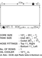CSF Radiators Engine Coolant Radiator for Mazda Miata 1999-2005, Plastic-Aluminum, 1 Row                                     - 2809 - Image 2