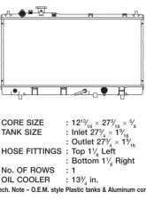 CSF Radiators Engine Coolant Radiator for Mazda Protege 1999-2003, Plastic Tank-Aluminum Core                                     - 2812 - Image 2