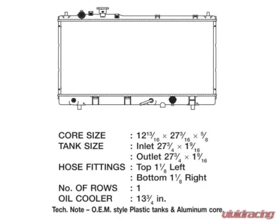 CSF Radiators Engine Coolant Radiator for Mazda Protege 1999-2003, Plastic Tank-Aluminum Core - 2812