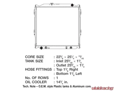 CSF Radiators Engine Coolant Radiator for Toyota 4Runner 1996-2002, Plastic-Aluminum, Downflow - 2820