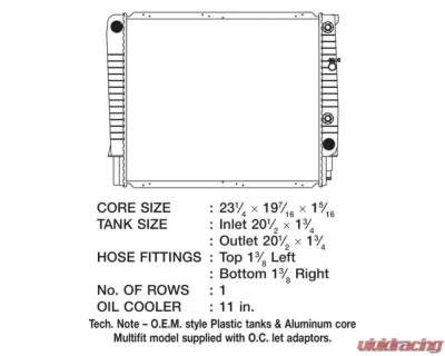 CSF Radiators Engine Coolant Radiator for Volvo 940 1991-1995, 960 1992-1997, S90/V90 1998, Aluminum-Core - 2824