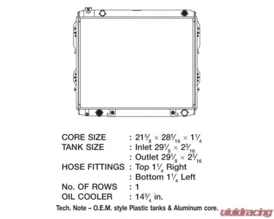 CSF Radiators Engine Coolant Radiator for Toyota Tundra 2000-2006, Plastic-Aluminum, 21 5/8" Core - 2830