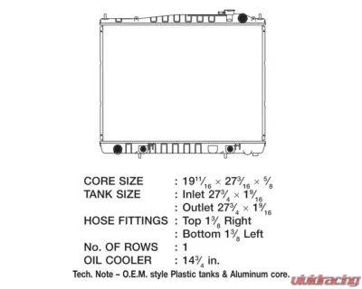 CSF Radiators OEM Plastic Radiator for Infiniti QX4 | Nissan Pathfinder 2001-2004 - 2833