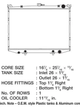 CSF Radiators Engine Coolant Radiator for Nissan Pathfinder 1986-1997, Plastic-Aluminum, 16 3/4" Core                                     - 2834 - Image 2