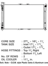 CSF Radiators Engine Coolant Radiator for Kia Sedona 2002-2005, Plastic-Aluminum, Crossflow                                     - 2934 - Image 2
