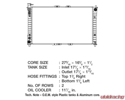 CSF Radiators Engine Coolant Radiator for Kia Sedona 2002-2005, Plastic-Aluminum, Crossflow - 2934