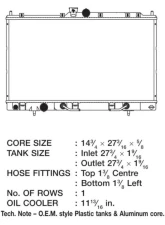 CSF Radiators OEM Plastic Radiator for Mitsubishi Lancer 2002-2007, Aluminum Core                                     - 2942 - Image 2