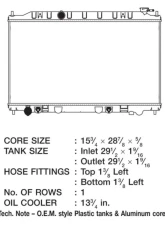 CSF Radiators Engine Coolant Radiator for Nissan Altima 2002-2006, Plastic-Aluminum, Downflow                                     - 2944 - Image 2