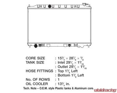 CSF Radiators Engine Coolant Radiator for Nissan Altima 2002-2006, Plastic-Aluminum, Downflow - 2944