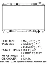 CSF Radiators OEM Plastic Radiator for Nissan Altima/Maxima 2004-2006, Aluminum Core                                     - 2945 - Image 2