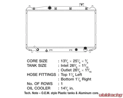 CSF Radiators OEM Plastic Radiator for Honda Civic Si 2003-2005, 2978 Model - 2978