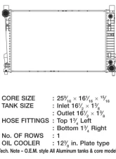 CSF Radiators CSF OEM Plastic Radiator for Mercedes C Class 2001-2007, 25 9/16" x 16 1/16"                                     - 2990 - Image 2