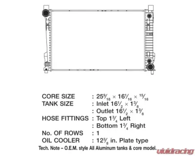 CSF Radiators CSF OEM Plastic Radiator for Mercedes C Class 2001-2007, 25 9/16" x 16 1/16" - 2990