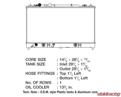 CSF Radiators Engine Coolant Radiator for Mazda 6 2003-2008, OEM Plastic-Aluminum Construction - 2992