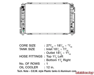 CSF Radiators Engine Coolant Radiator for Ford Escape 2001-2007, Mazda Tribute 2001-2004, Mercury Mariner 2005-2007, Plastic-Aluminum, Crossflow Design - 2993