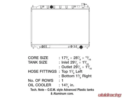CSF Radiators Engine Coolant Radiator for Nissan Murano 2003-2007, Plastic Tank-Aluminum Core - 2995