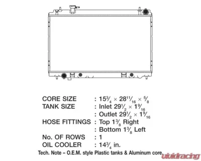 CSF Radiators Engine Coolant Radiator for Nissan 350Z 2003-2006, Plastic-Aluminum, Downflow - 2997