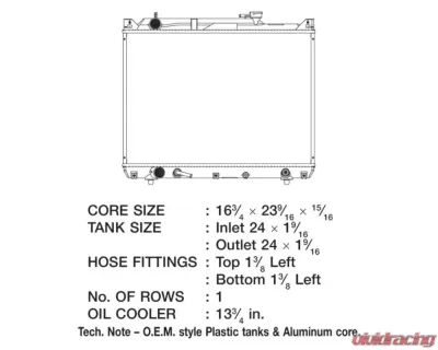 CSF Radiators Engine Coolant Radiator for Suzuki Grand Vitara | XL-7 2001-2005, Plastic-Aluminum - 3005