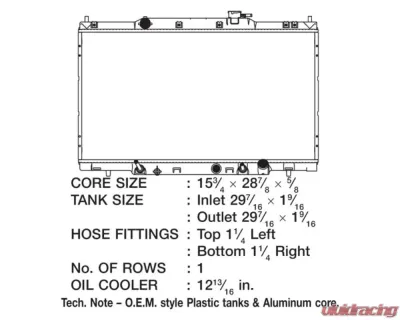 CSF Radiators OEM Plastic Radiator for Honda CR-V | Element 2002-2006, 3094 - 3094