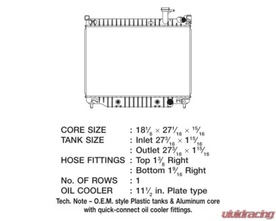 CSF Radiators Engine Coolant Radiator for Buick | Chevy | GMC | Isuzu | Saab 2003-2009, Plastic Tank-Aluminum Core - 3108