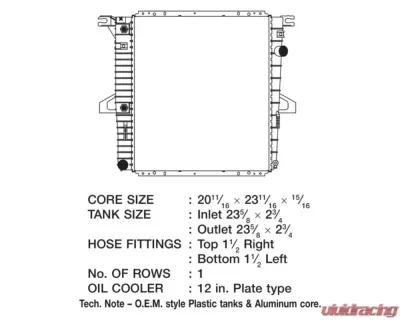 CSF Radiators OEM Plastic Radiator for Ford Ranger | Mazda B-Series 2001-2011 - 3113