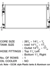 CSF OEM Plastic Radiator for Mazda 3 2004-2009, 26 3/8" Length, Aluminum Core                                     - 3122 - Image 2